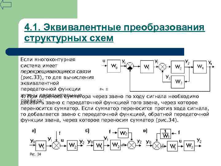 Структурные схемы и их преобразования