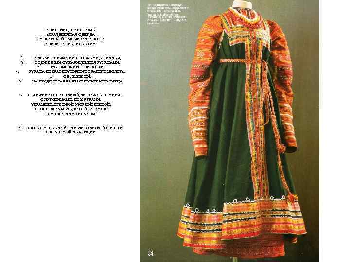 КОМПОЗИЦИЯ КОСТЮМА «ПРАЗДНИЧНАЯ ОДЕЖДА СМОЛЕНСКОЙ ГУБ. ЯРЦЕВСКОГО У. КОНЦА 19 – НАЧАЛА 20 В.