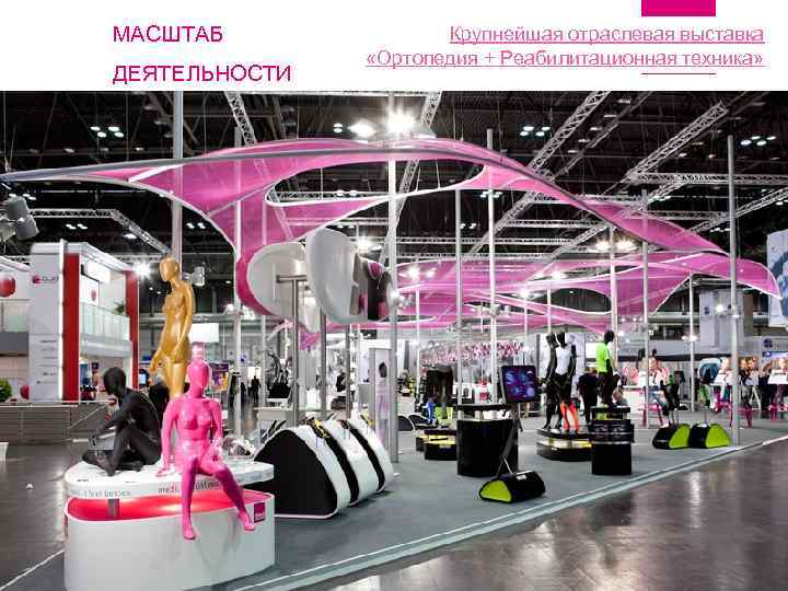 МАСШТАБ ДЕЯТЕЛЬНОСТИ Крупнейшая отраслевая выставка «Ортопедия + Реабилитационная техника» 