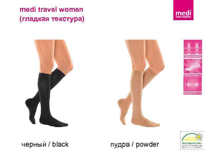 medi travel women (гладкая текстура) черный / black пудра / powder 
