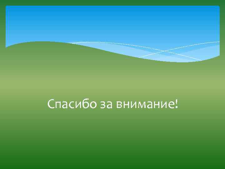 Спасибо за внимание! 