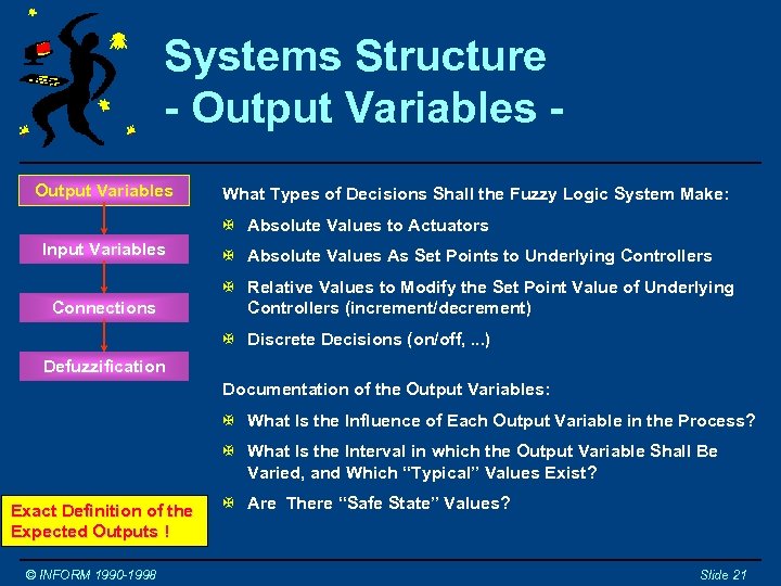 Systems Structure - Output Variables What Types of Decisions Shall the Fuzzy Logic System