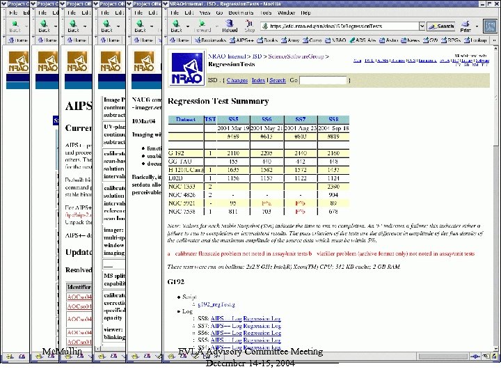 Mc. Mullin EVLA Advisory Committee Meeting December 14 -15, 2004 