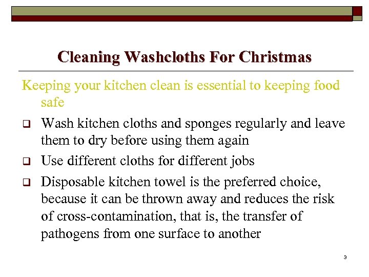 Cleaning Washcloths For Christmas Keeping your kitchen clean is essential to keeping food safe