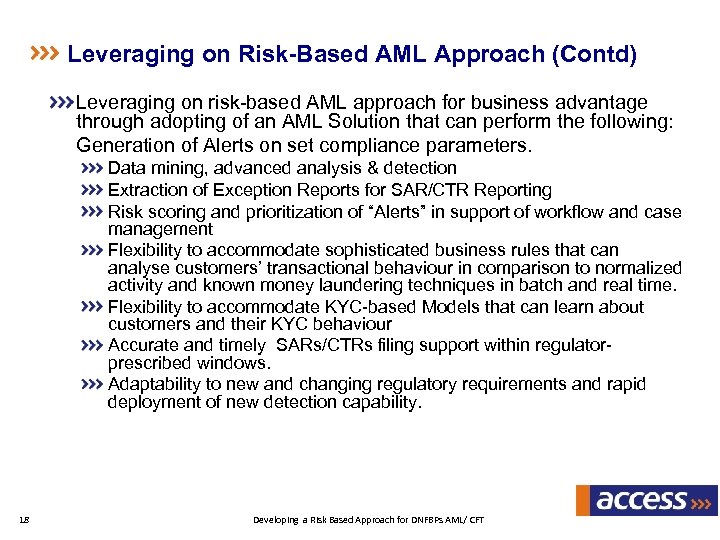 Developing A Risk Based Approach For DNFBPs On