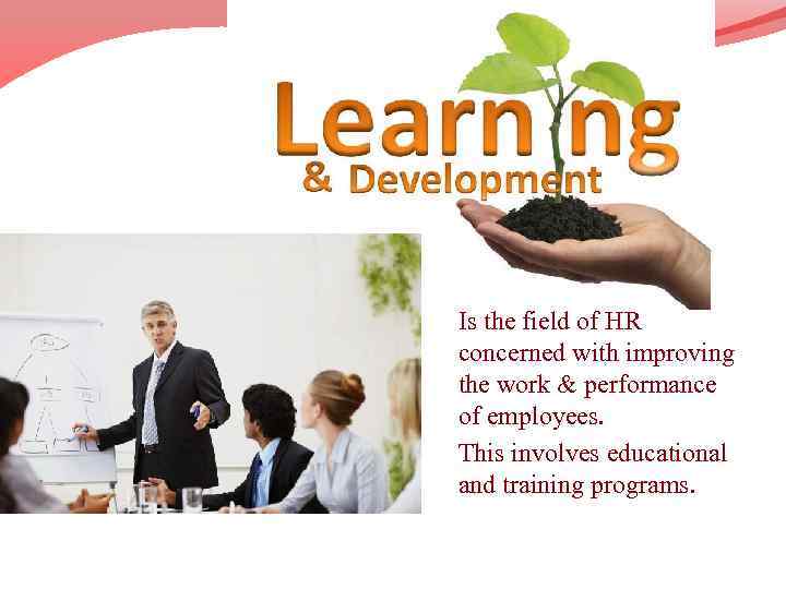 ent Is the field of HR concerned with improving the work & performance of
