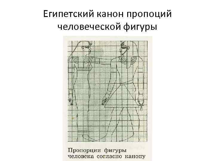 Египетский канон пропоций человеческой фигуры 