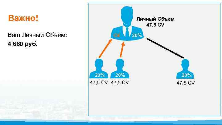 Важно! Личный Объем 47, 5 CV Ваш Личный Объем: 4 660 руб. СК 20%
