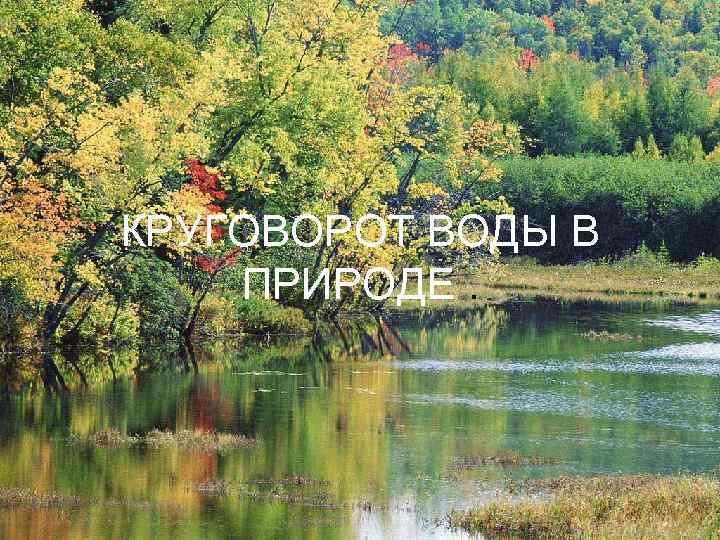 КРУГОВОРОТ ВОДЫ В ПРИРОДЕ. 