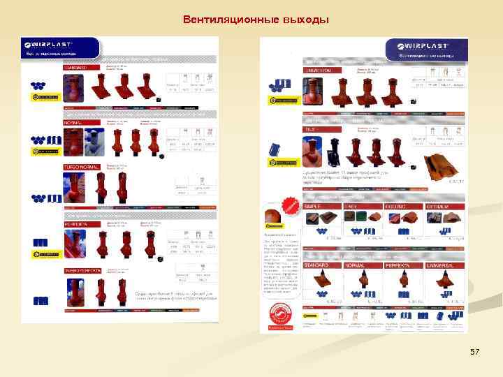Вентиляционные выходы 57 