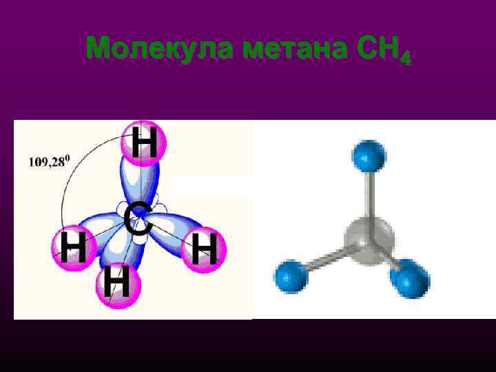 Молекула метана СН 4 