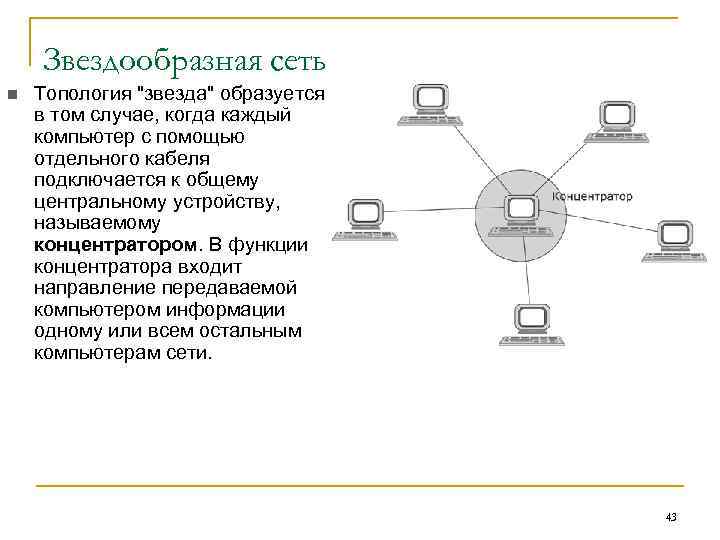 Звездообразная сеть n Топология 