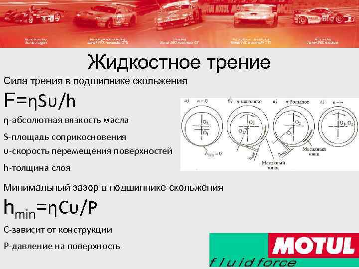 Трение масла. Жидкостное трение. Сила трения в подшипниках скольжения. Жидкостное трение в подшипниках скольжения. Теория жидкостного трения в подшипниках скольжения.