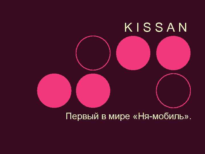 KISSAN Первый в мире «Ня-мобиль» . 