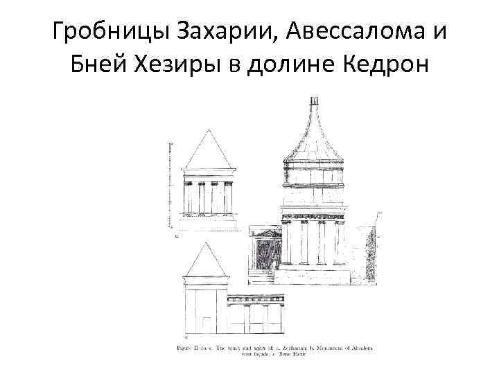 Гробницы Захарии, Авессалома и Бней Хезиры в долине Кедрон 