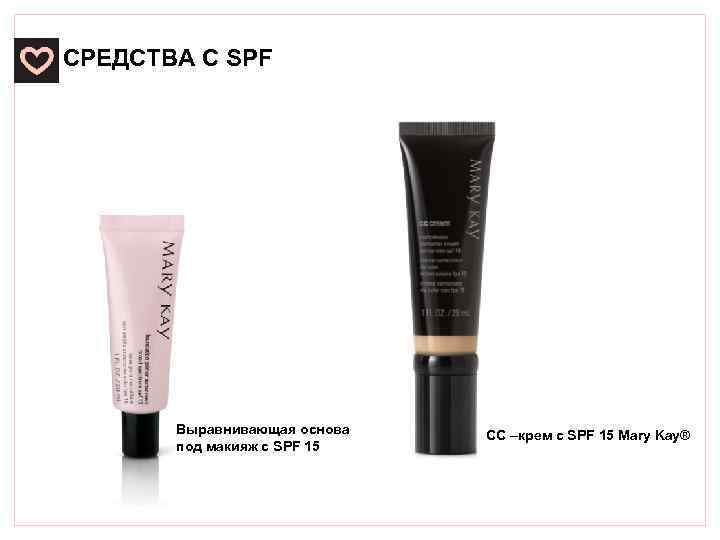 СРЕДСТВА С SPF Выравнивающая основа под макияж с SPF 15 СС –крем с SPF