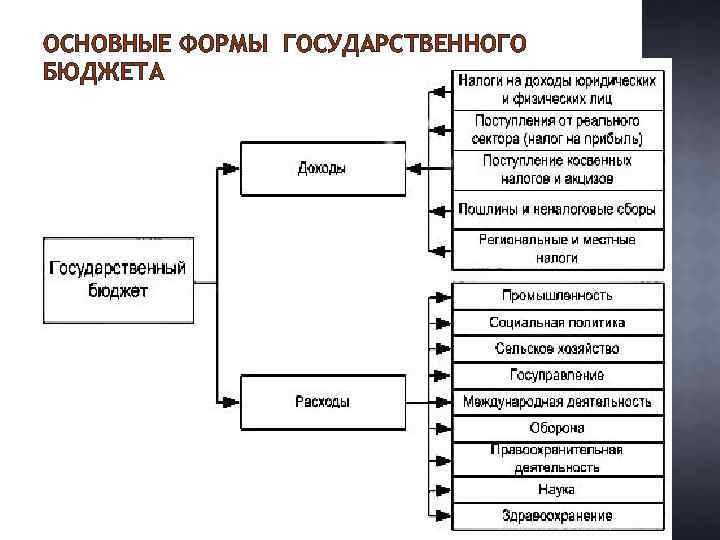 ОСНОВНЫЕ ФОРМЫ ГОСУДАРСТВЕННОГО БЮДЖЕТА 