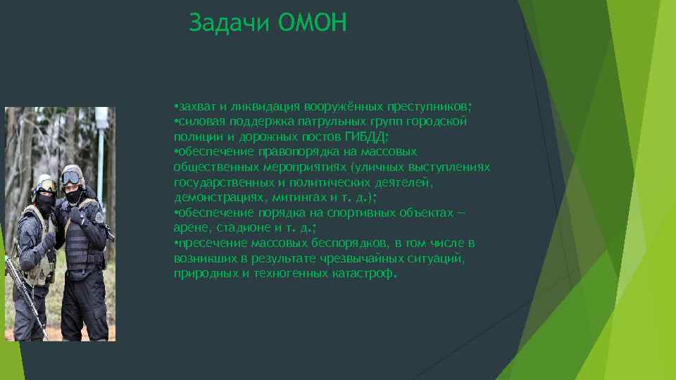 Презентация на тему омон