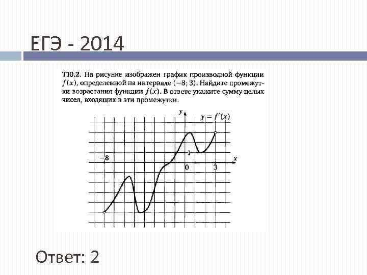 ЕГЭ - 2014 Ответ: 2 