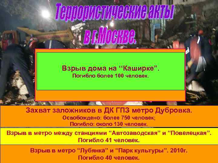 Террористический акт в Тушино. МОСКВА, Пушкинская пл. человек. На месте трагедии сразу погибло 12