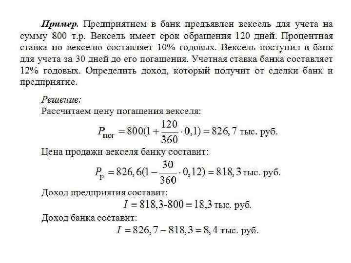 Проценты по векселю