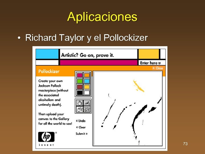 Aplicaciones • Richard Taylor y el Pollockizer 73 