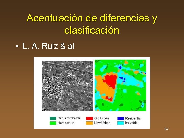 Acentuación de diferencias y clasificación • L. A. Ruiz & al 84 