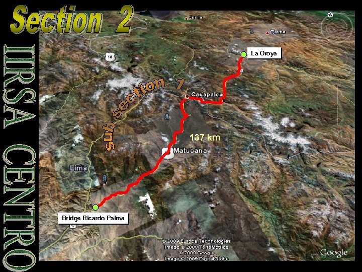 La Oroya 137 km Bridge Ricardo Palma 