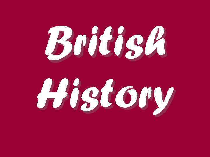 British History 