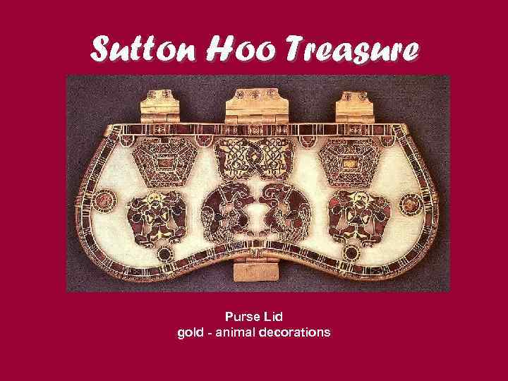 Sutton Hoo Treasure Purse Lid gold - animal decorations 