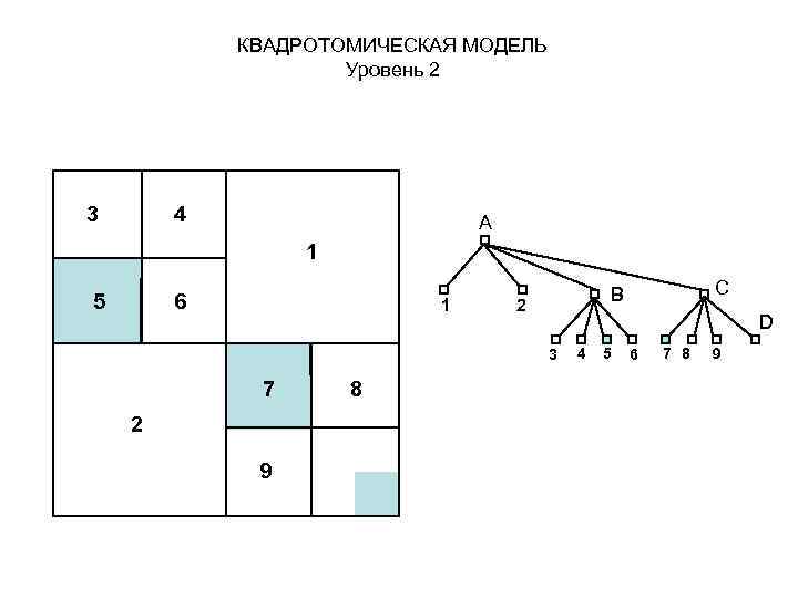 КВАДРОТОМИЧЕСКАЯ МОДЕЛЬ Уровень 2 3 4 A 1 5 6 1 2 D 3