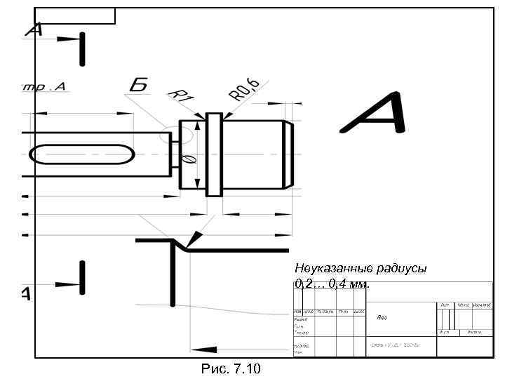 Неуказанные радиусы чертеж