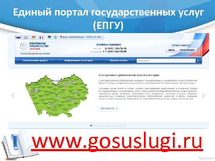 Единый портал государственных услуг (ЕПГУ) www. gosuslugi. ru 