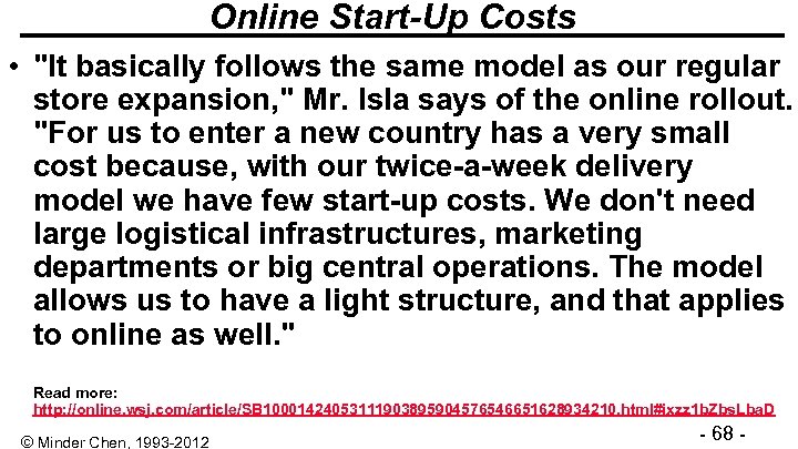 Online Start-Up Costs • 