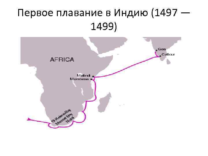 Первое плавание в Индию (1497 — 1499) 