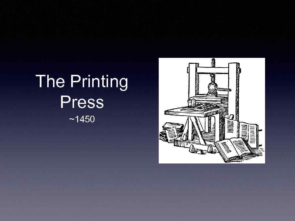 The Printing Press ~1450 