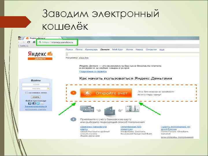 Заводим электронный кошелёк 