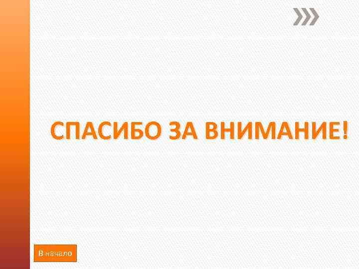 СПАСИБО ЗА ВНИМАНИЕ! В начало 