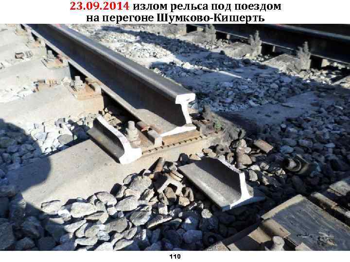 23. 09. 2014 излом рельса под поездом на перегоне Шумково-Кишерть 110 