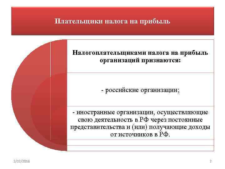 Плательщики налога на прибыль Налогоплательщиками налога на прибыль организаций признаются: - российские организации; -