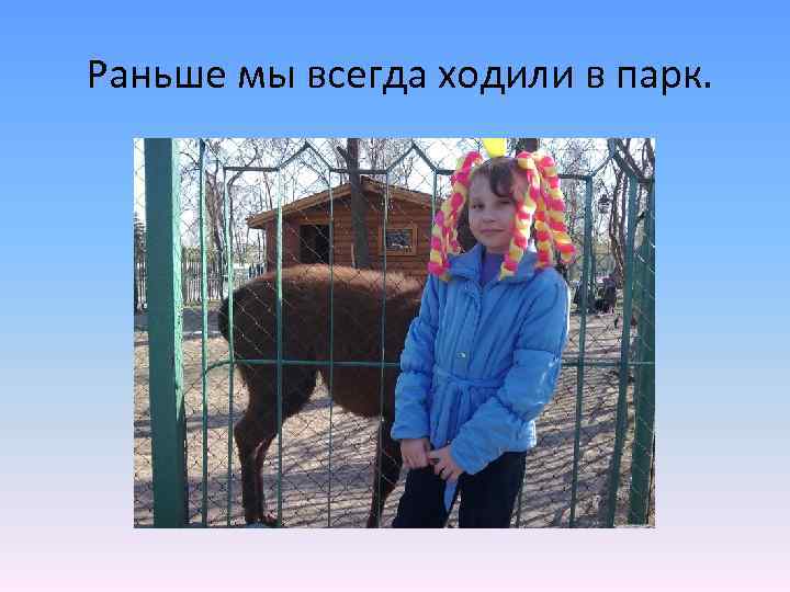 Раньше мы всегда ходили в парк. 