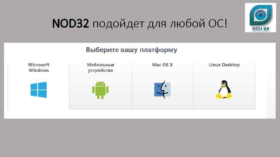 NOD 32 подойдет для любой ОС! 
