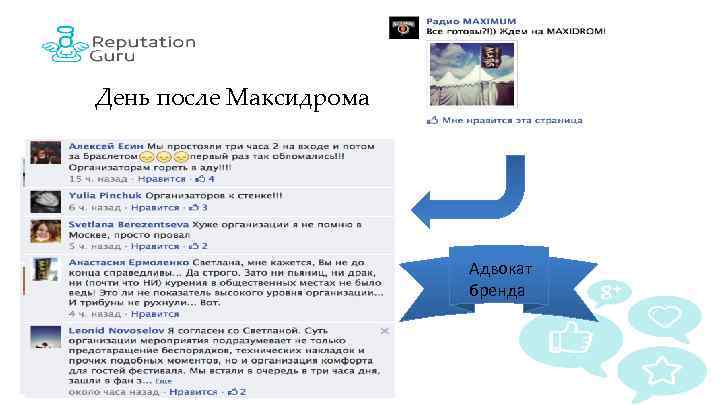 День после Максидрома Адвокат бренда 
