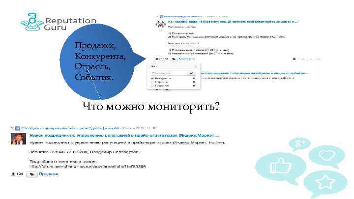 Продажи, Конкурента, Отрасль, События. Что можно мониторить? 