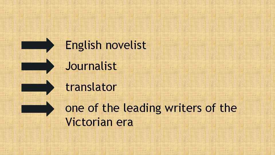 English novelist Journalist translator one of the leading writers of the Victorian era 