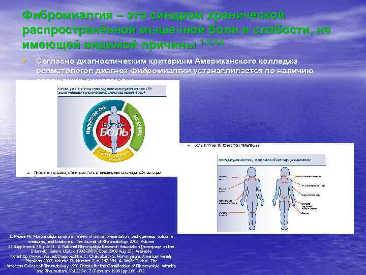 Фибромиалгия – это синдром хронической распространённой мышечной боли и слабости, не имеющей видимой причины
