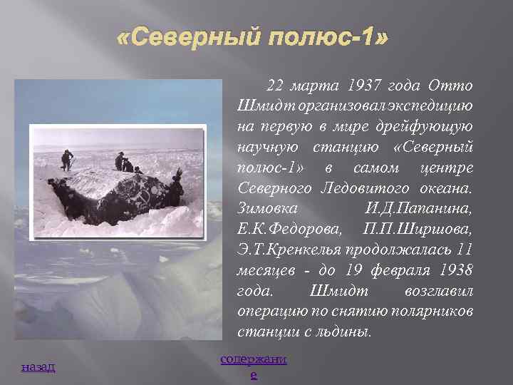  «Северный полюс-1» 22 марта 1937 года Отто Шмидт организовал экспедицию на первую в