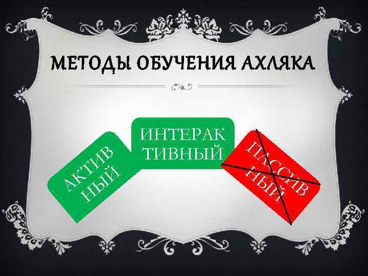 МЕТОДЫ ОБУЧЕНИЯ АХЛЯКА В ТИ Й К Ы А Н ИНТЕРАК ТИВНЫЙ ПА СС