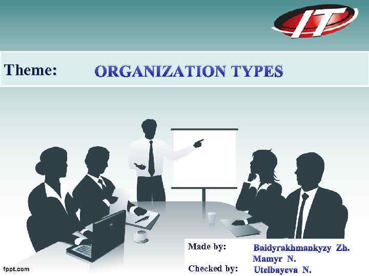 Theme: ORGANIZATION TYPES Made by: Checked by: 