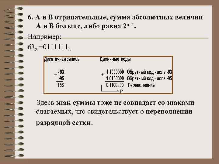 6. А и В отрицательные, сумма абсолютных величин А и В больше, либо равна